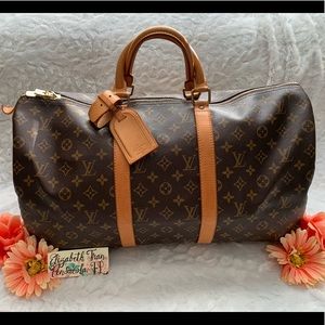 AUTH. Louis Vuitton Monogram Keepall 50